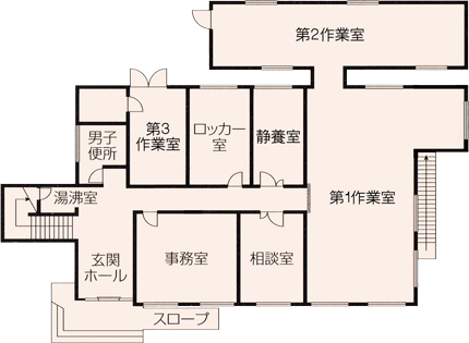 施設1階平面図